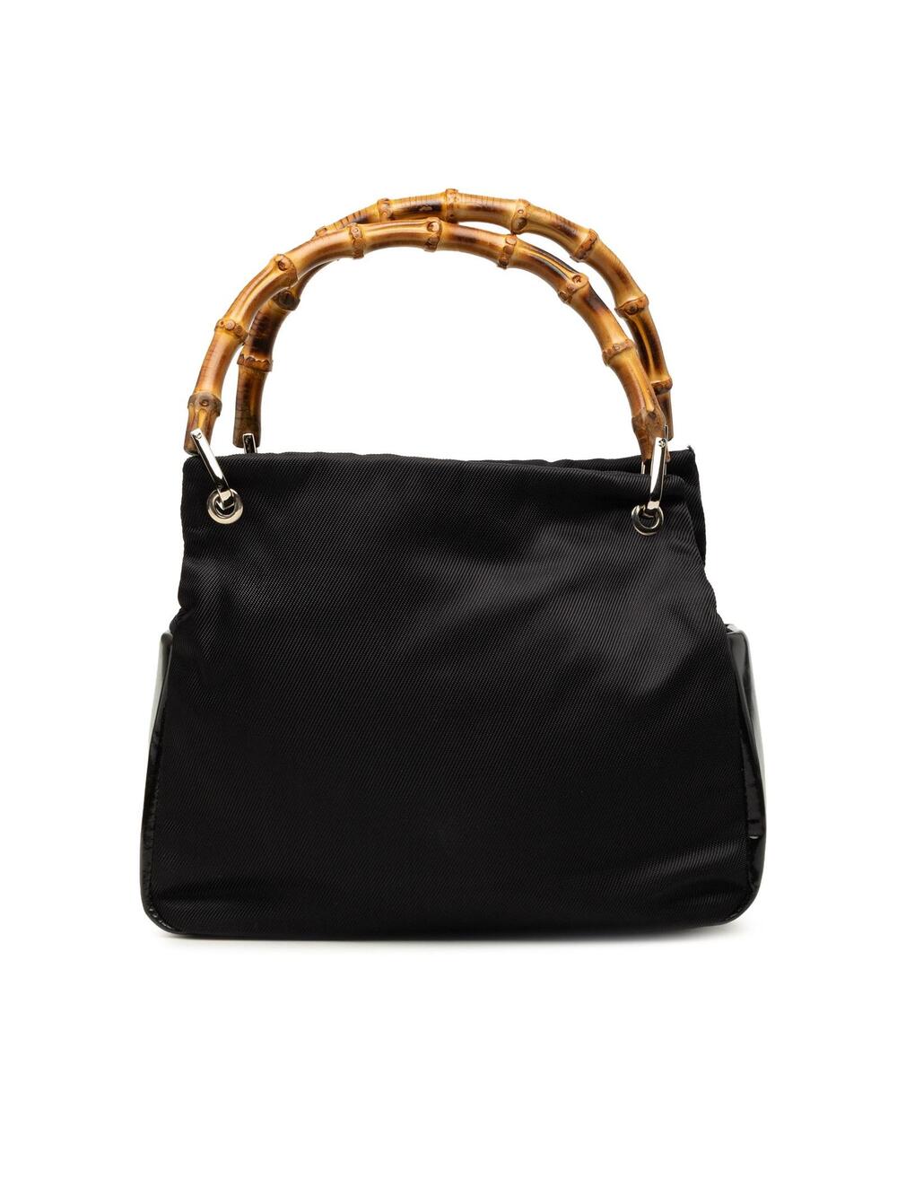 Gucci Nylon Bamboo Handbag Pre-Loved #362585G31B